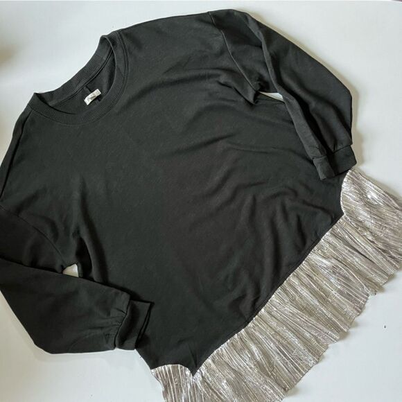 Anthropologie Pilcro Metallic Twofer Tunic Blouse LP - Picture 5 of 10